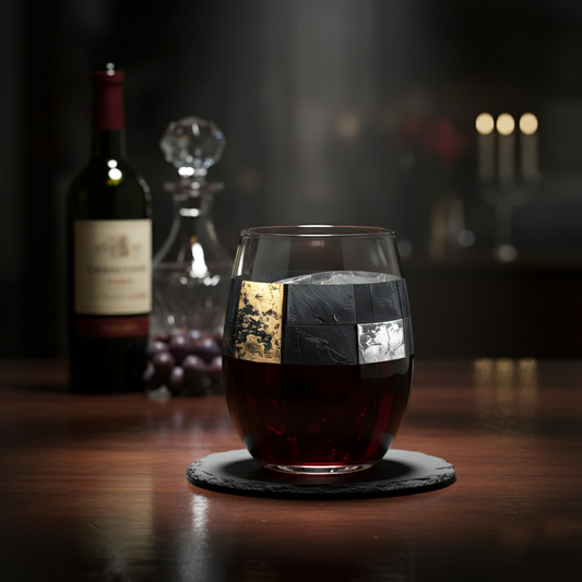 Fresco Fragments Stemless Wine Glass | Sophisticated Design