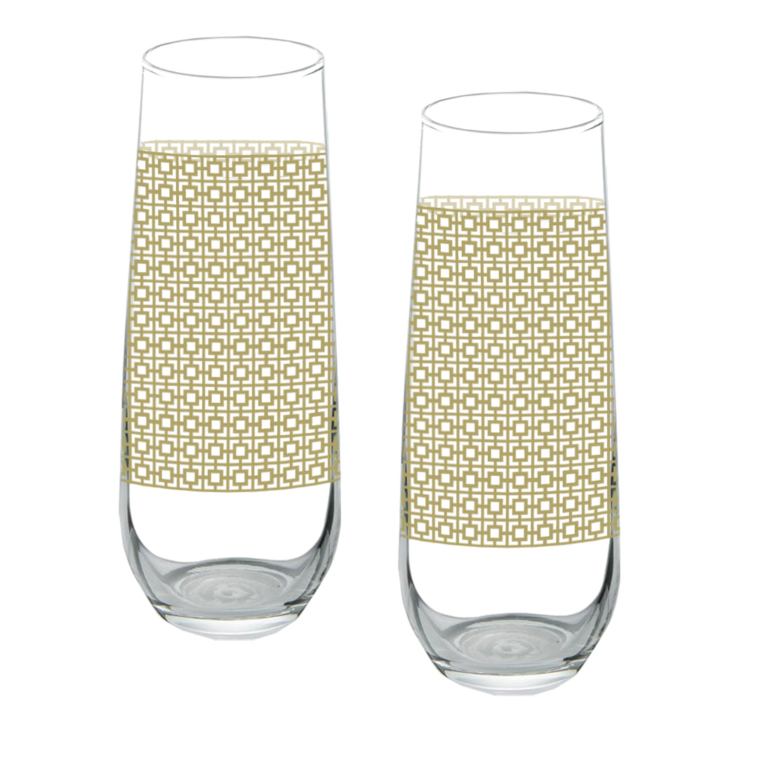 Luxe Gold Stemless Champagne Flute | Signature Design