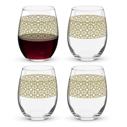 Luxe Gold Stemless Wine Glass | Signature Design