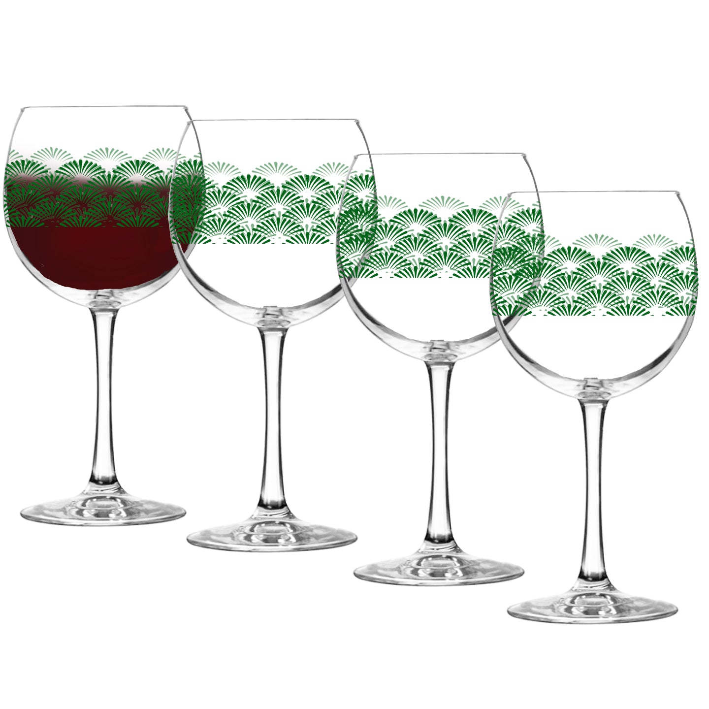 Green Deco Balloon Wine Glass | Signature Design