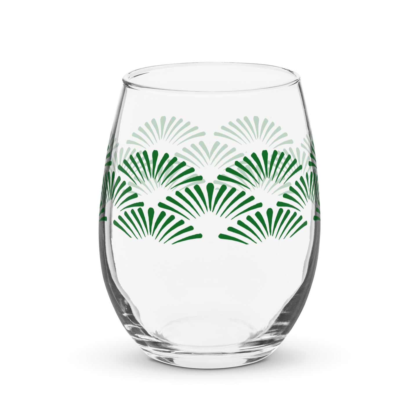 Green Deco Stemless Wine Glass | Signature Design