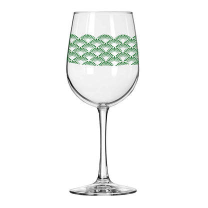 Green Deco Tall Wine Glass | Signature Design