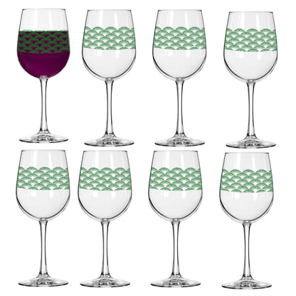 Green Deco Tall Wine Glass | Signature Design