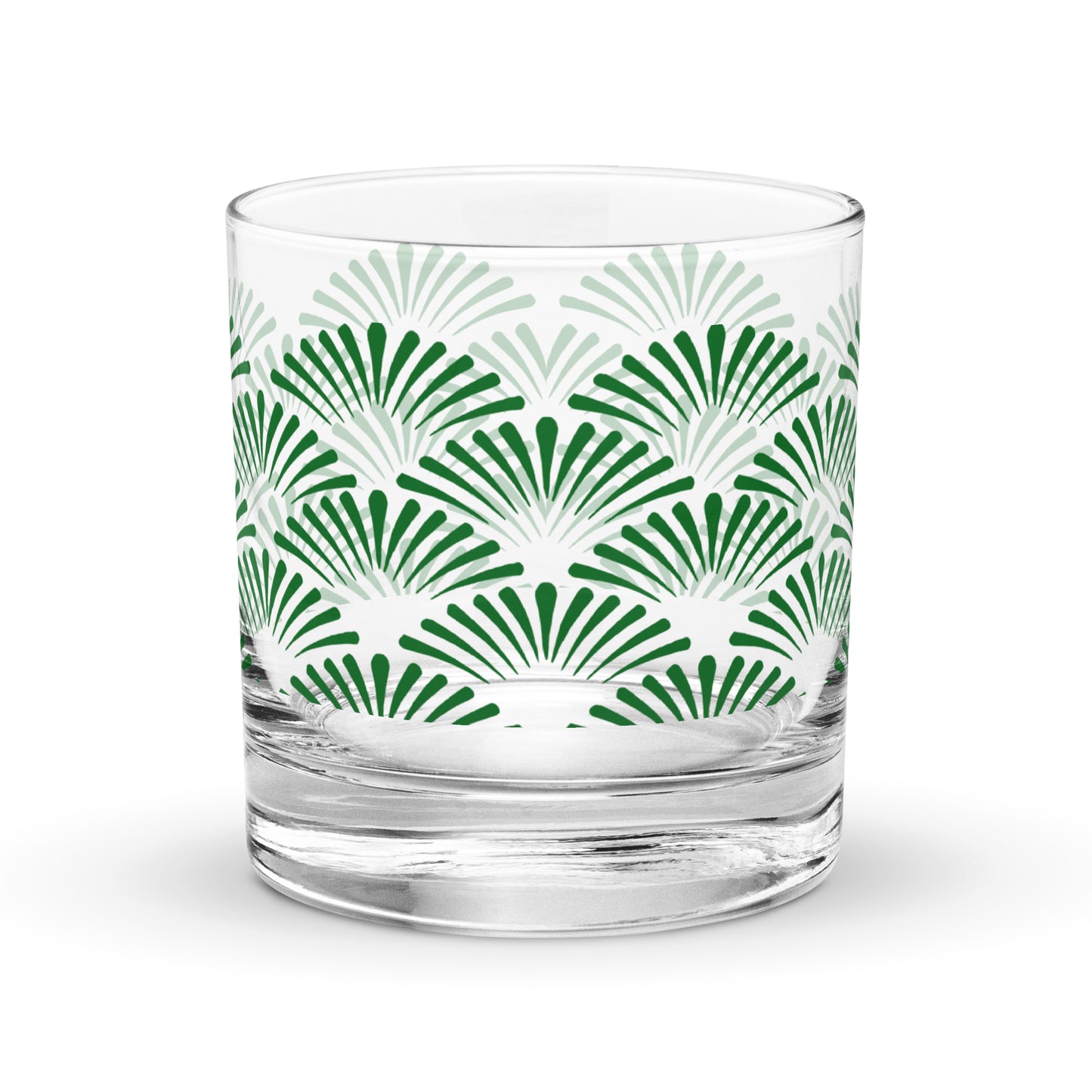 Green Deco Rocks Glass | Signature Design