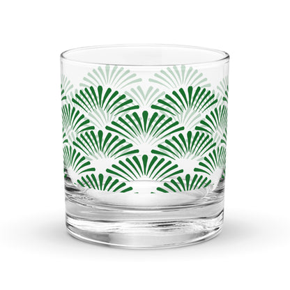Green Deco Rocks Glass | Signature Design