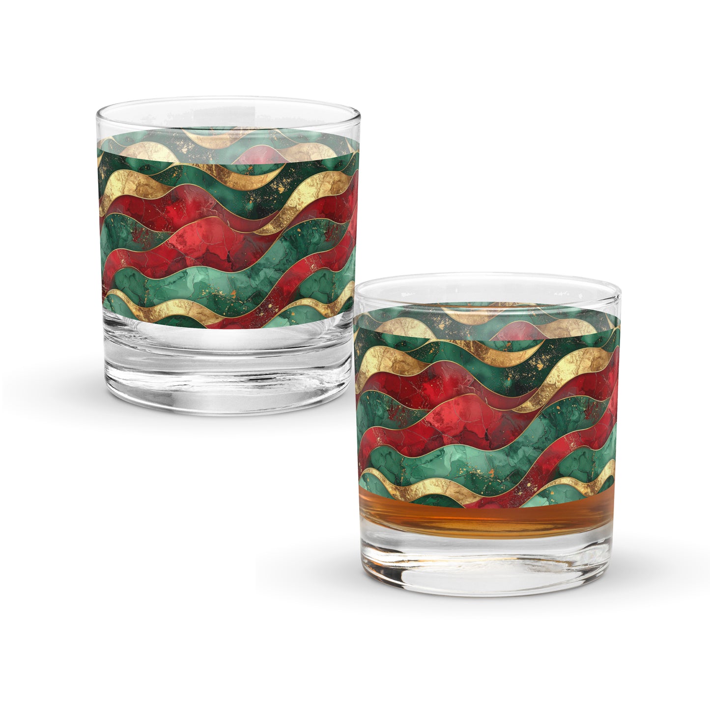 Royal Flux Rocks Glass | Bold Festive Style