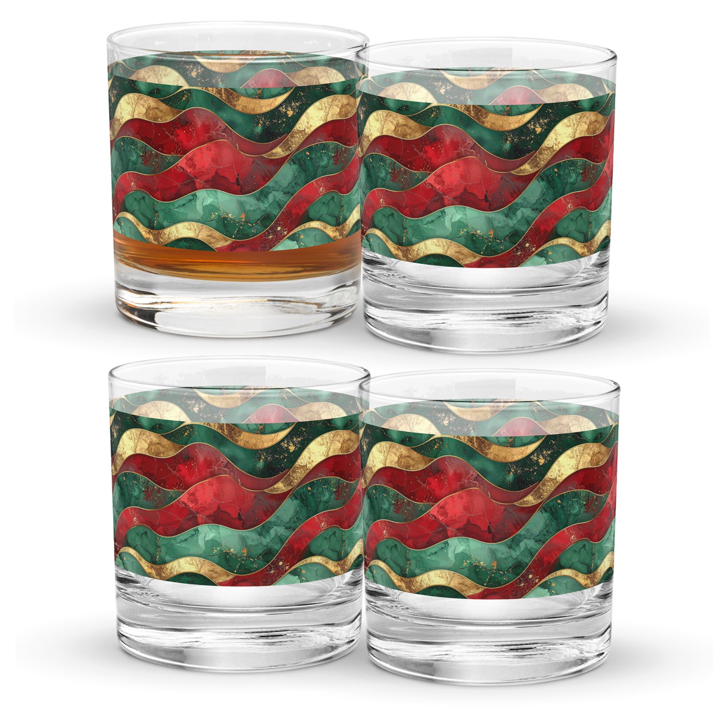 Royal Flux Rocks Glass | Bold Festive Style