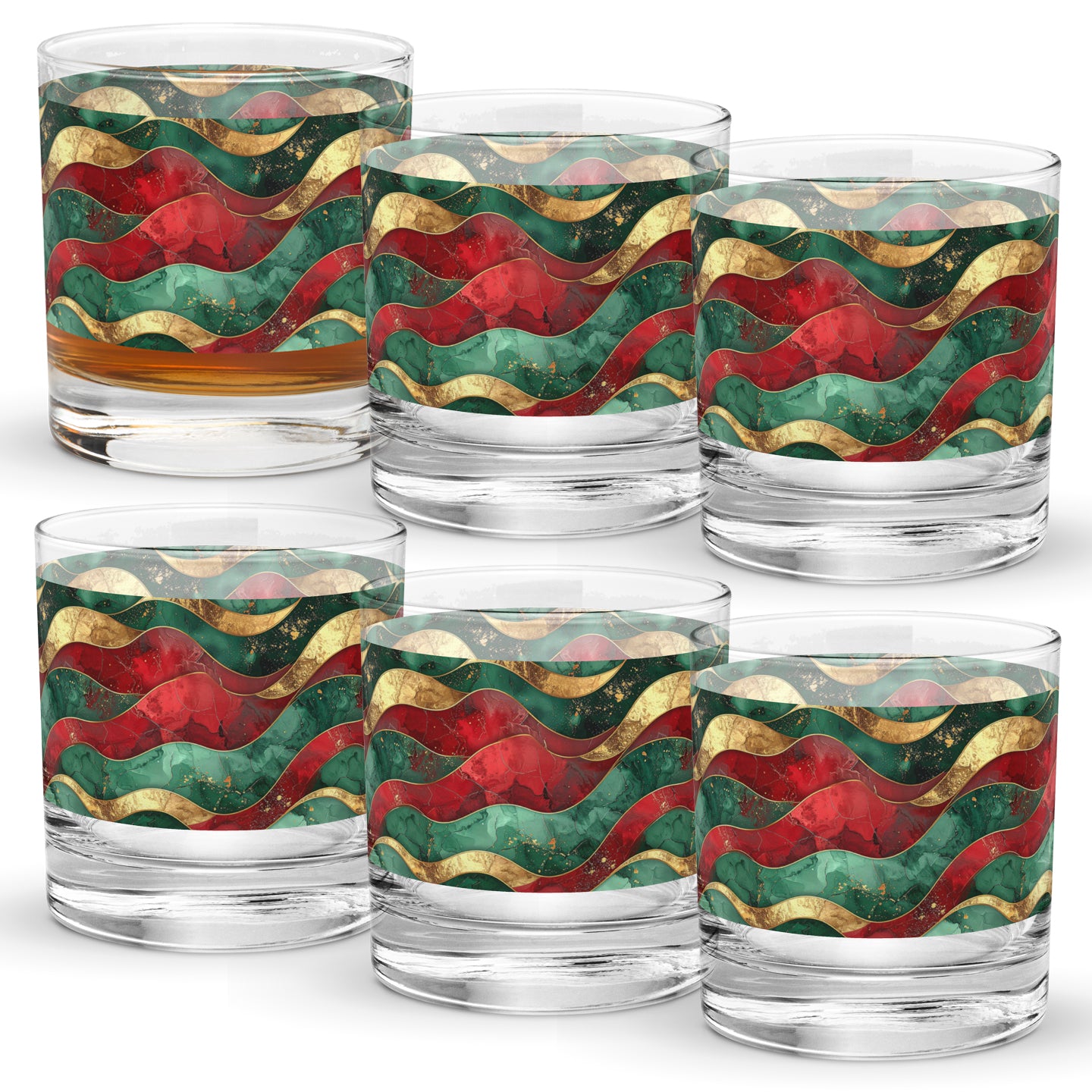 Royal Flux Rocks Glass | Bold Festive Style