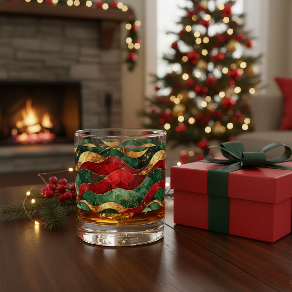 Royal Flux Rocks Glass | Bold Festive Style
