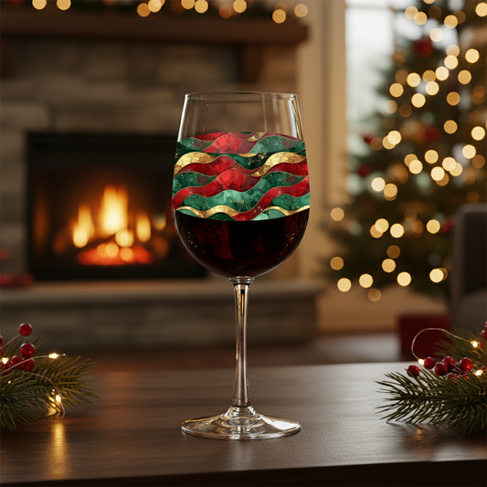 Royal Flux Tall Wine Glass | Luxe Festive Statement