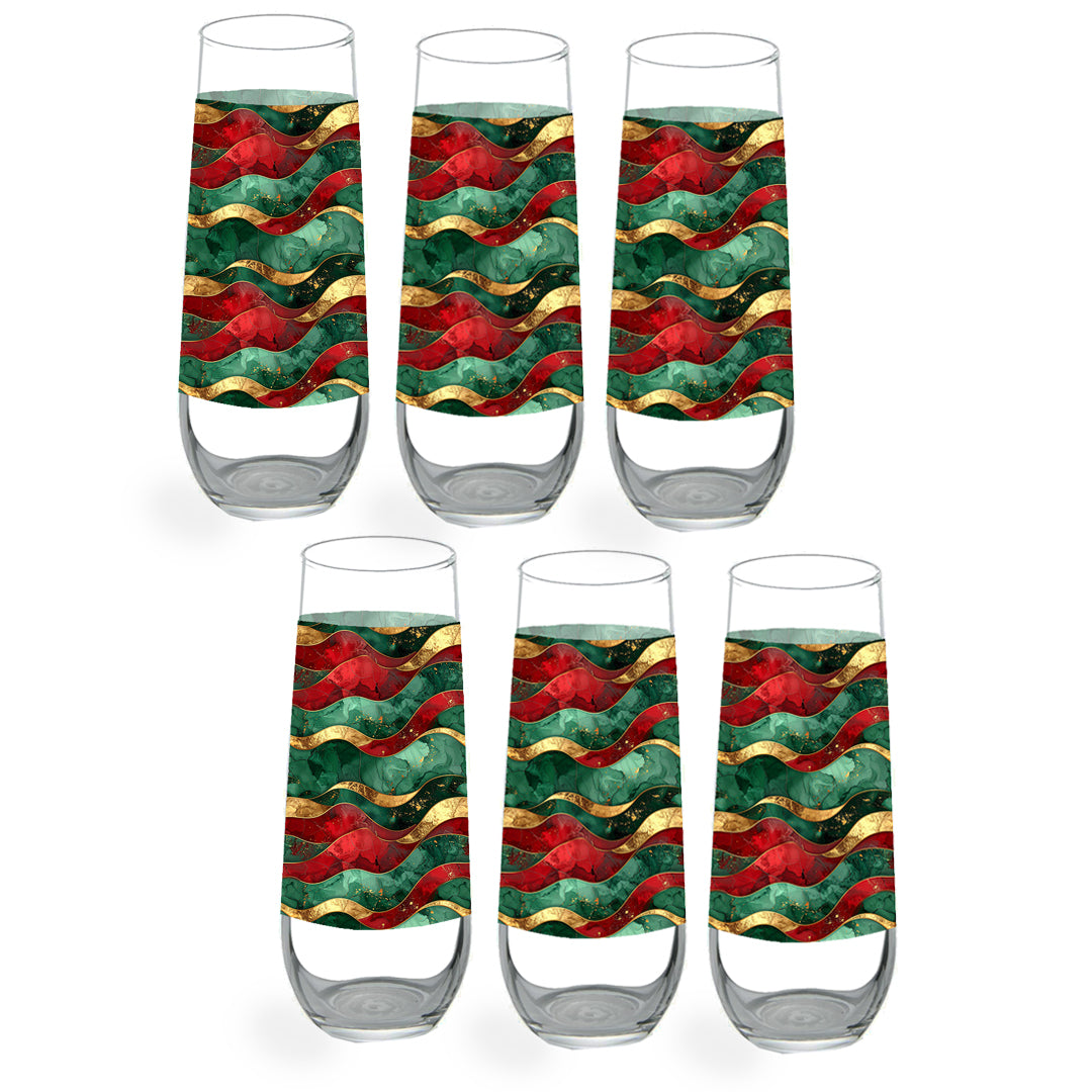 Luxe Champagne Flute | Royal Flux Flowing Colors