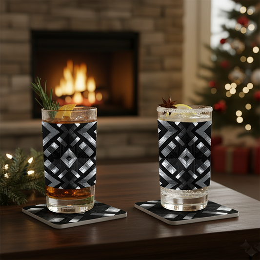 Palazzo Tiles Highball Glass | Timeless Geometric Finish