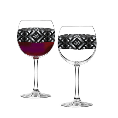 Palazzo Tiles Balloon Wine Glass | Signature Design