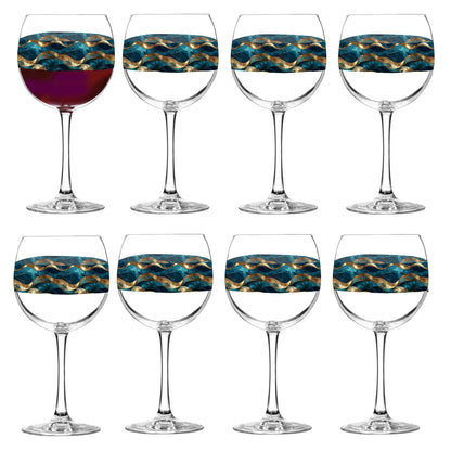 Opulent Teal Balloon Wine Glass | Signature Design
