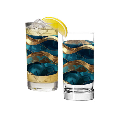 Opulent Teal Highball Glass | Signature Design