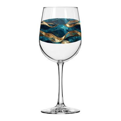 Opulent Teal Tall Wine Glass | Signature Design