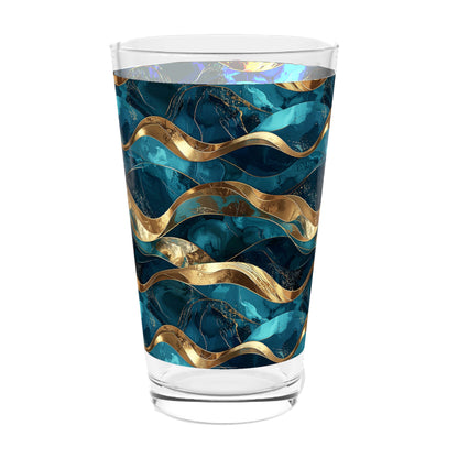 Opulent Teal Pint Beer Glass | Signature Design