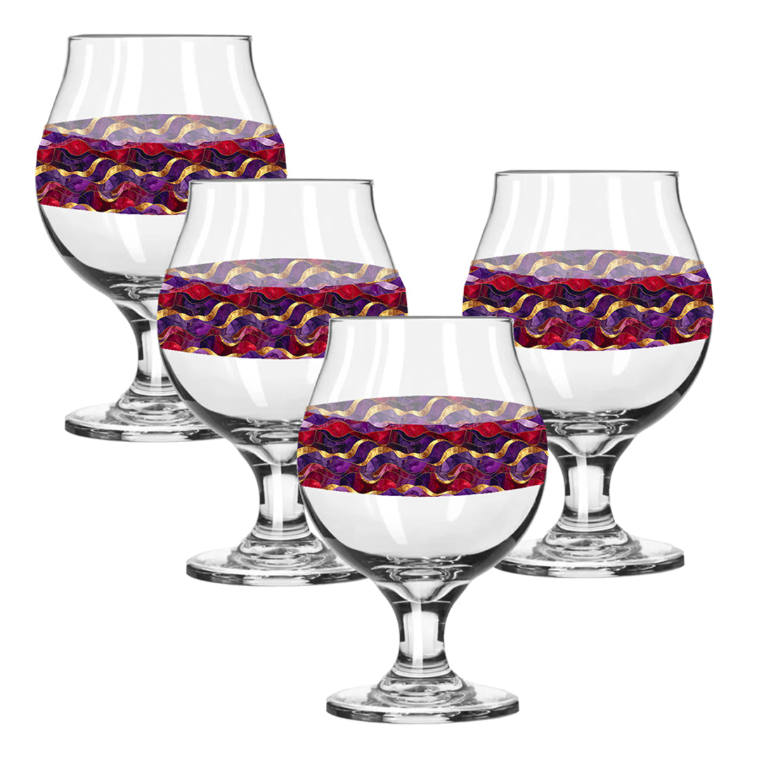 Holiday Rhapsody Belgian Beer Glass | Bold Artisan Crafted