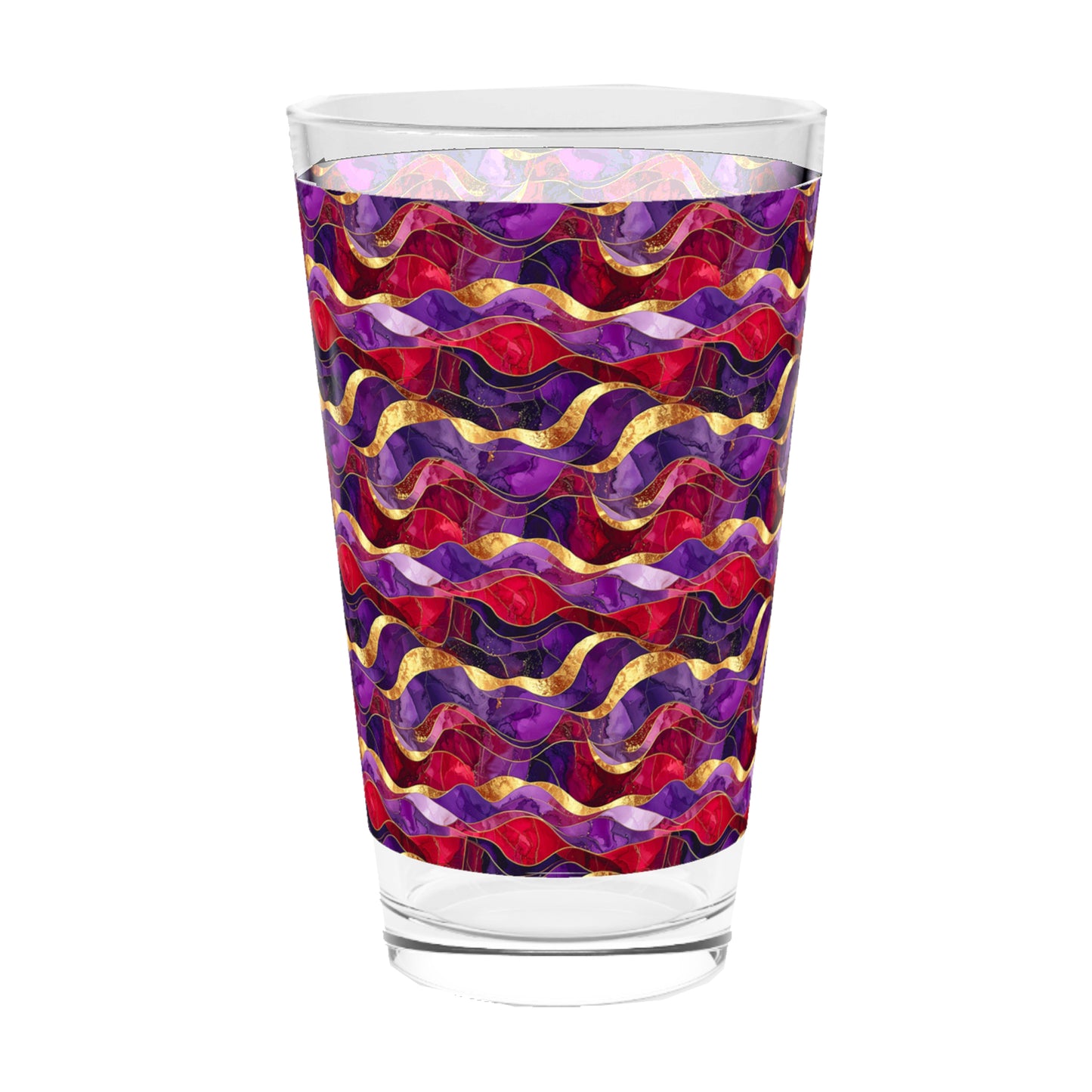 Holiday Rhapsody Pint Beer Glass | Vibrant Modern Style