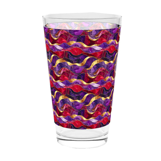Holiday Rhapsody Pint Beer Glass | Vibrant Modern Style