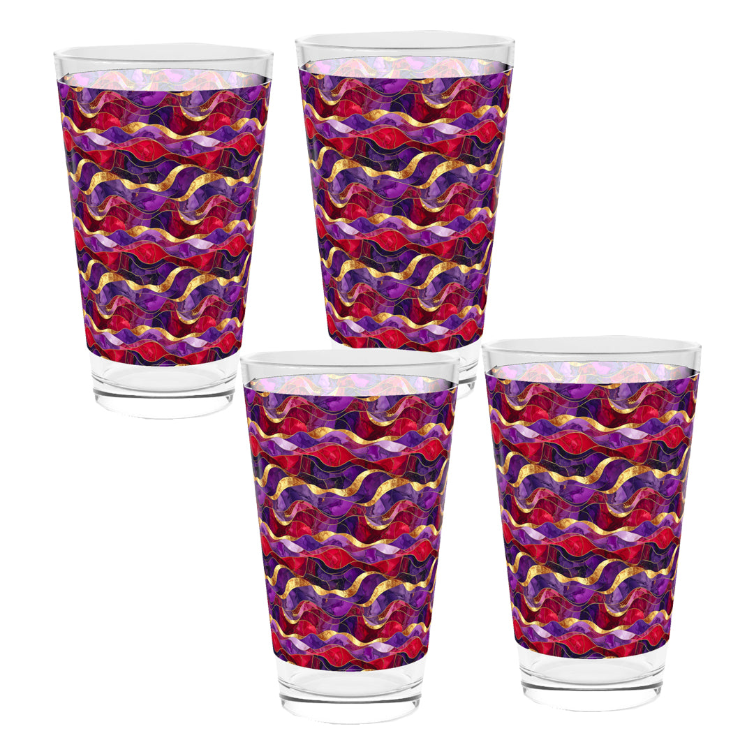 Holiday Rhapsody Pint Beer Glass | Vibrant Modern Style