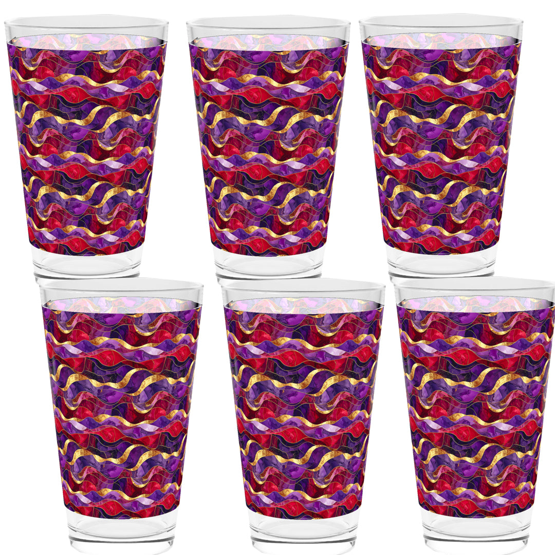 Holiday Rhapsody Pint Beer Glass | Vibrant Modern Style