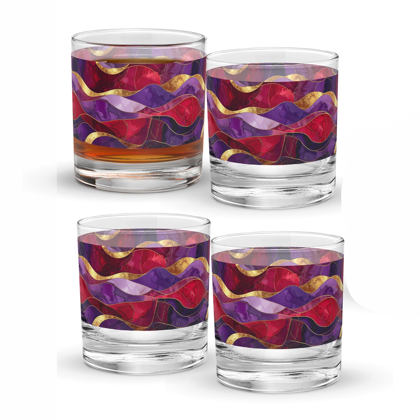 Holiday Rhapsody Rocks Glass | Exclusive Bold Style