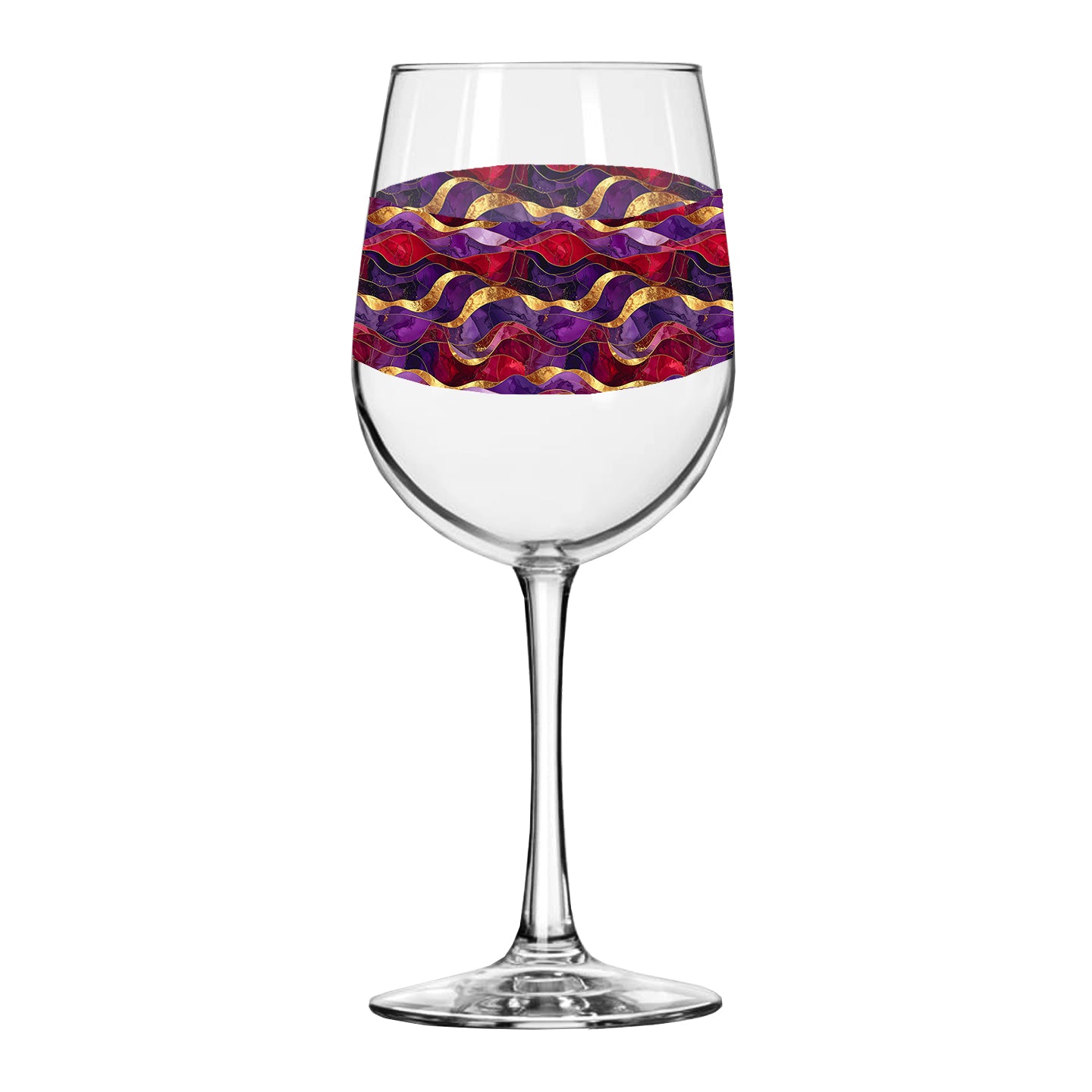 Holiday Rhapsody Tall Wine Glass | Vibrant Jewel-Toned