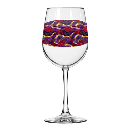 Holiday Rhapsody Tall Wine Glass | Vibrant Jewel-Toned
