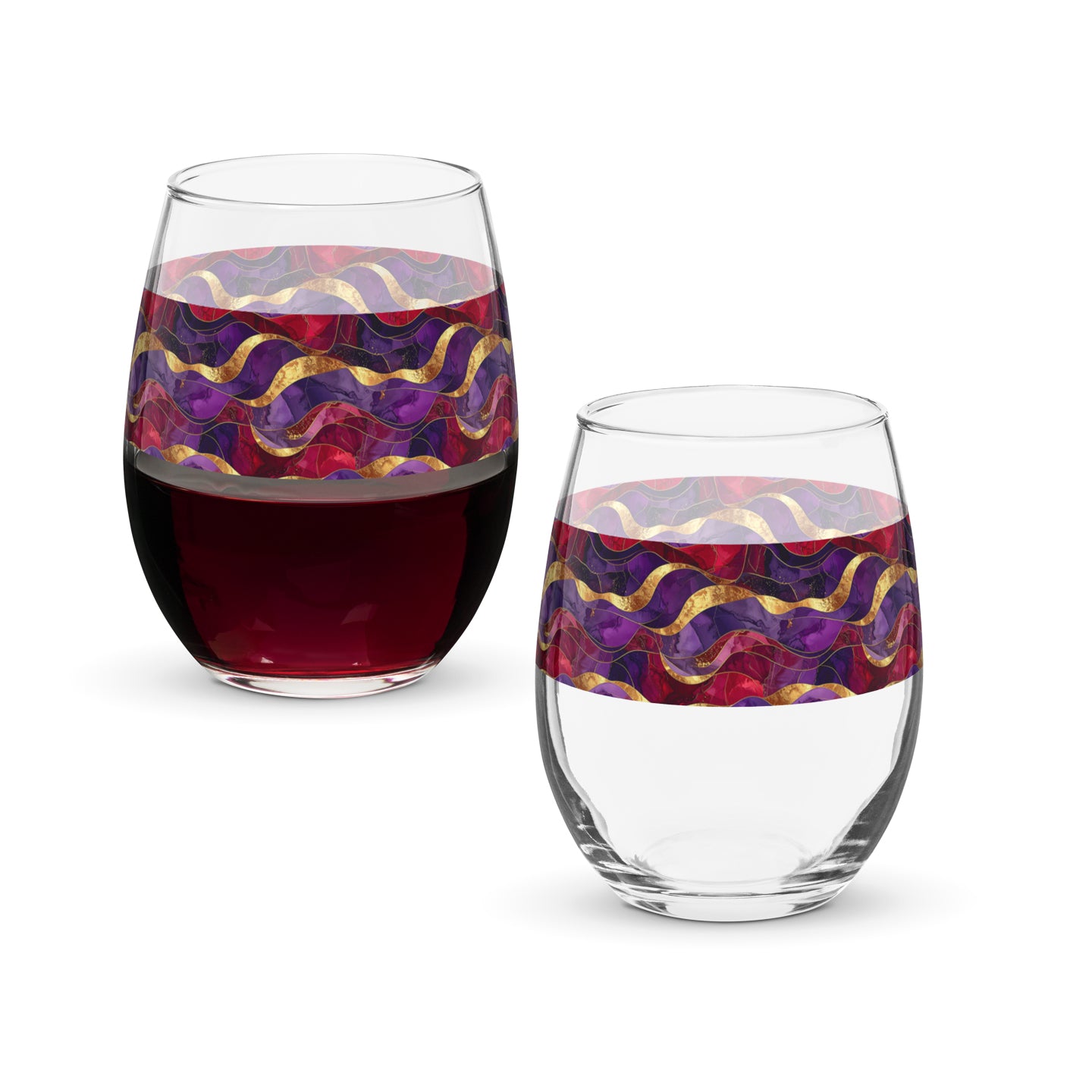 Holiday Rhapsody Stemless Wine Glass | Modern Statement