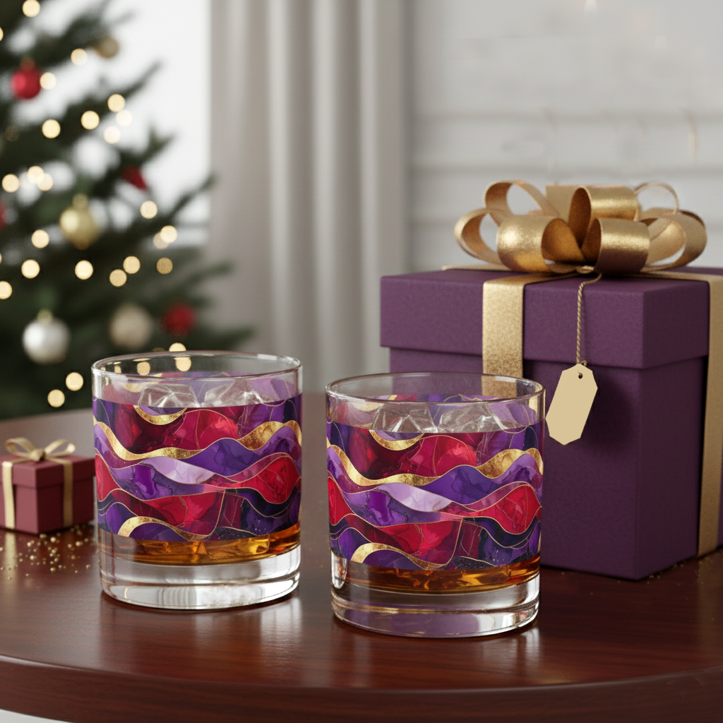 Holiday Rhapsody Rocks Glass | Exclusive Bold Style