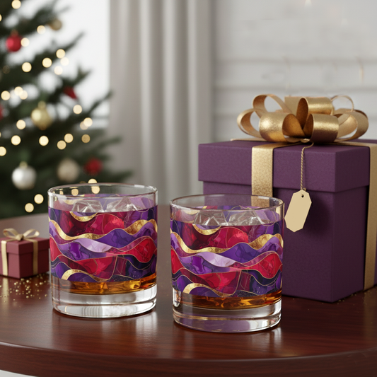 Holiday Rhapsody Rocks Glass | Exclusive Bold Style