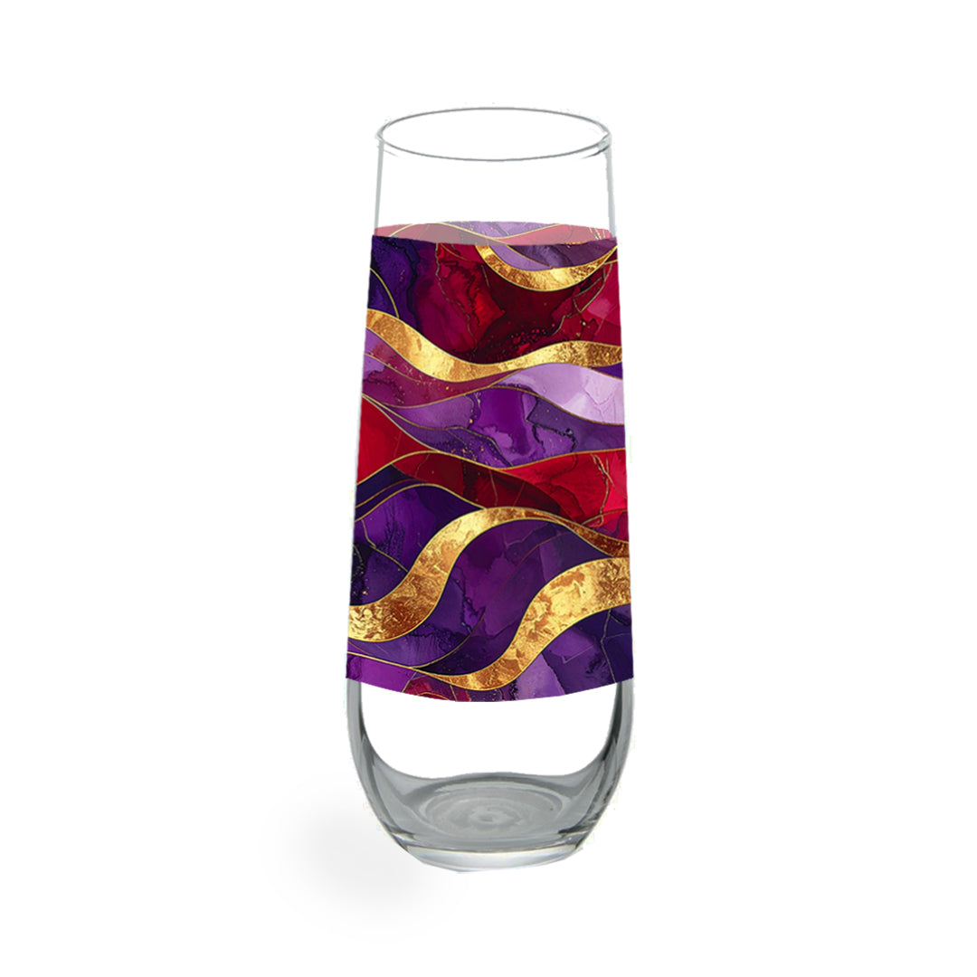 Stemless Champagne Flute | Holiday Rhapsody Design