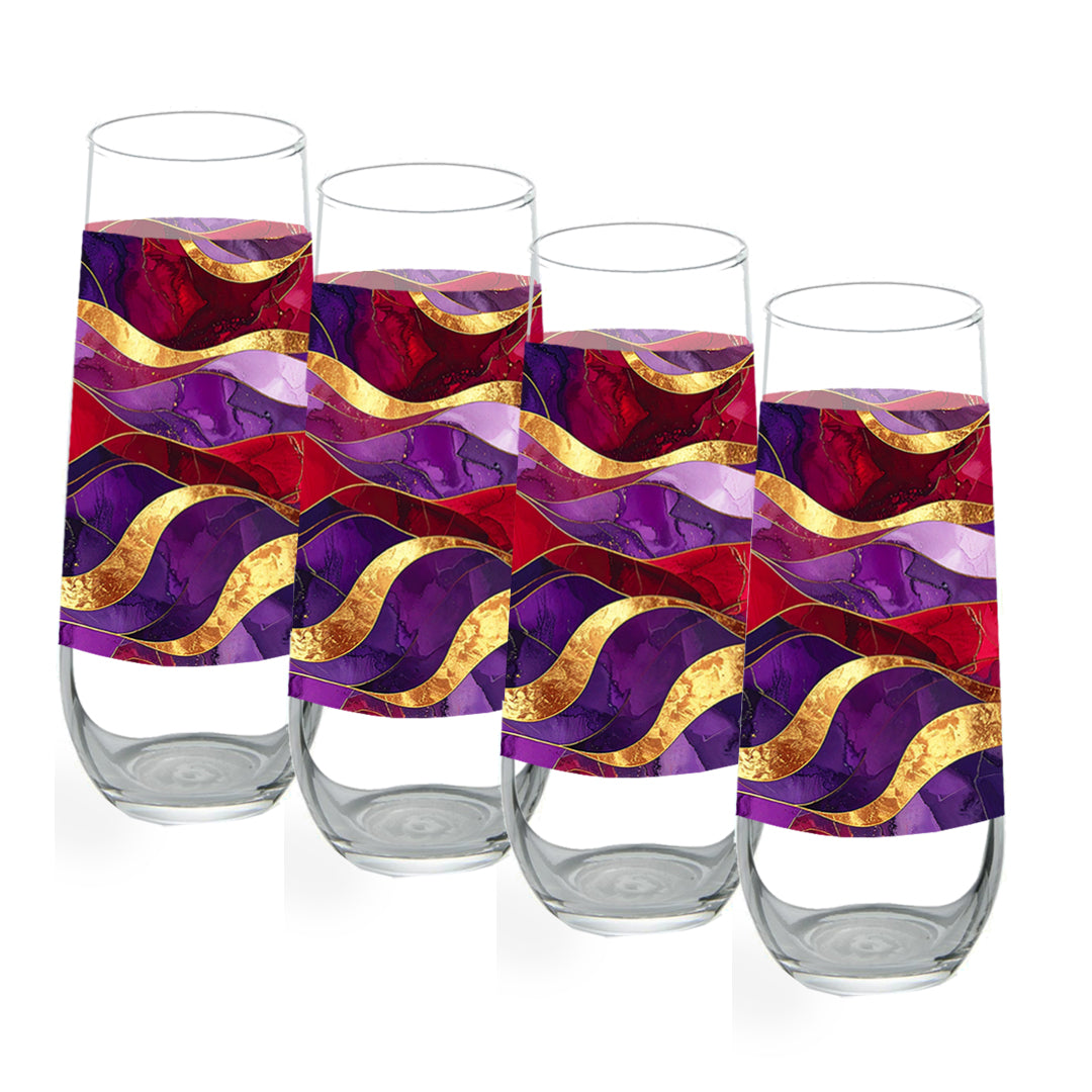 Stemless Champagne Flute | Holiday Rhapsody Design