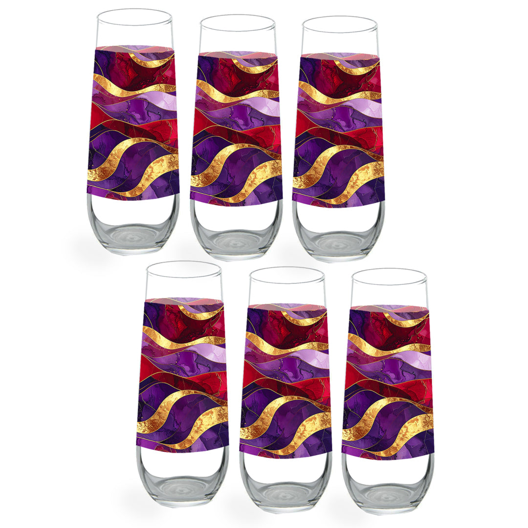 Stemless Champagne Flute | Holiday Rhapsody Design