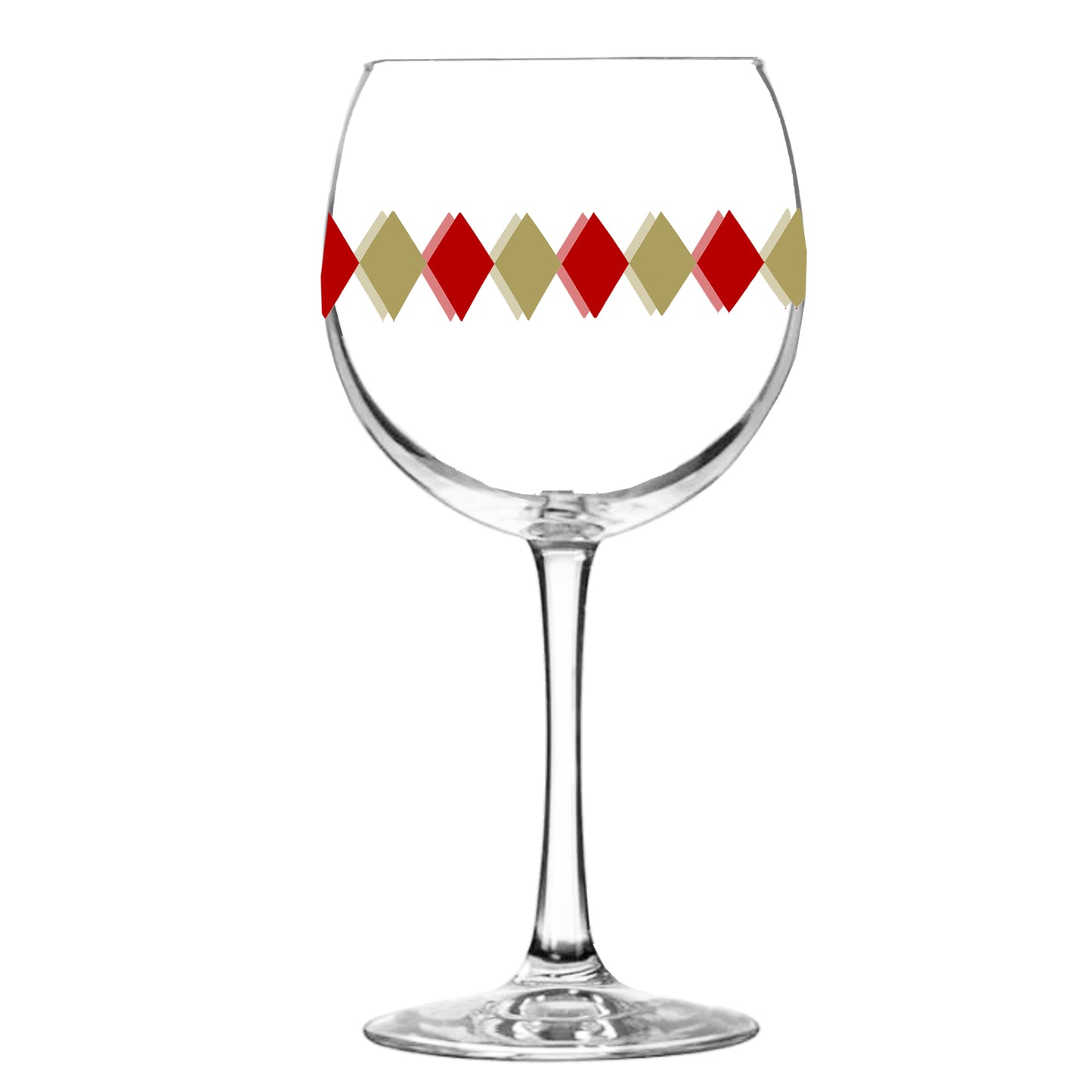 Ruby and Gold Balloon Wine Glass | Signature Design