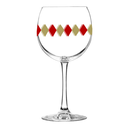 Ruby and Gold Balloon Wine Glass | Signature Design