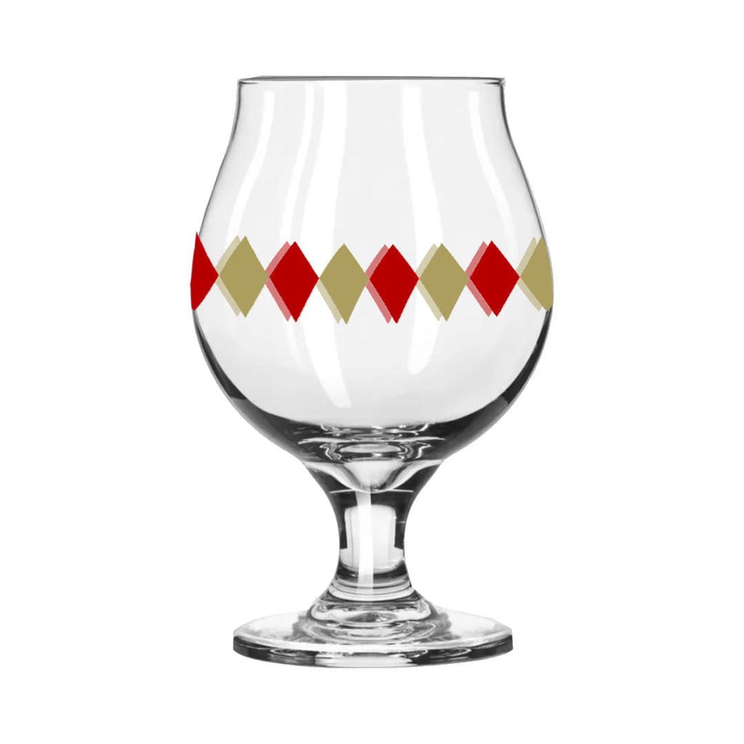 Ruby and Gold Belgian Beer Glass | Signature Design