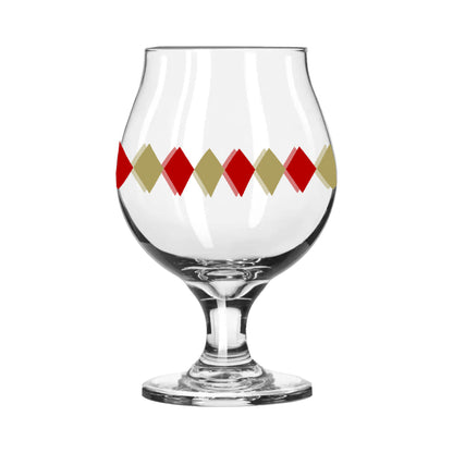 Ruby and Gold Belgian Beer Glass | Signature Design