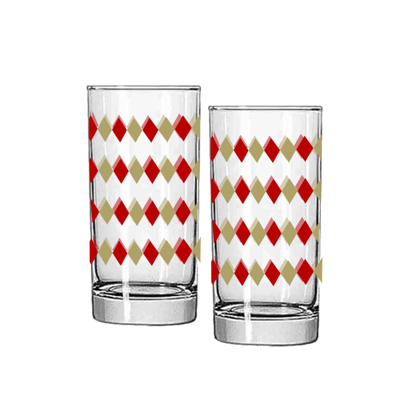 Ruby and Gold Highball Glass | Signature Design