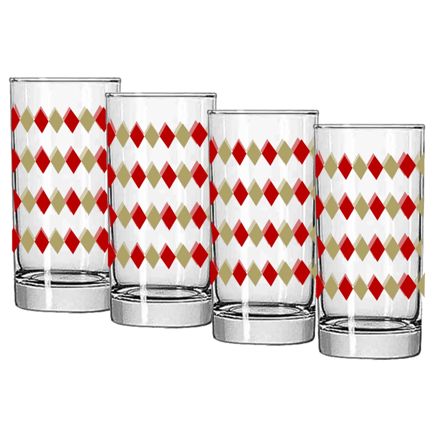 Ruby and Gold Highball Glass | Signature Design