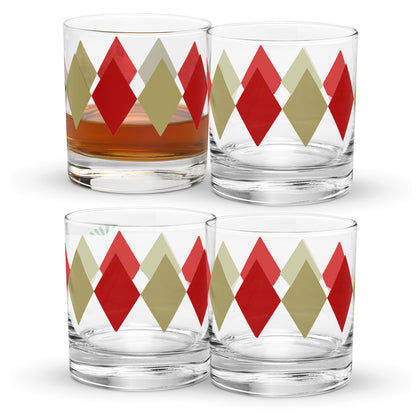 Ruby and Gold Rocks Glass | Signature Design