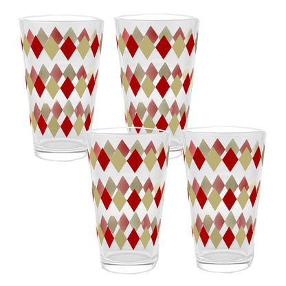 Ruby and Gold Pint Beer Glass | Signature Design