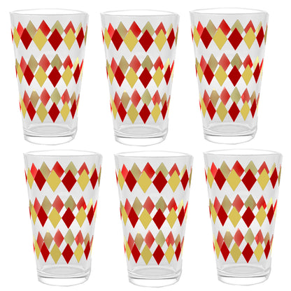 Ruby and Gold Pint Beer Glass | Signature Design