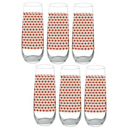 Ruby and Gold Stemless Champagne Flute | Signature Design