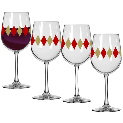 Ruby and GoldTall Wine Glass | Signature Design