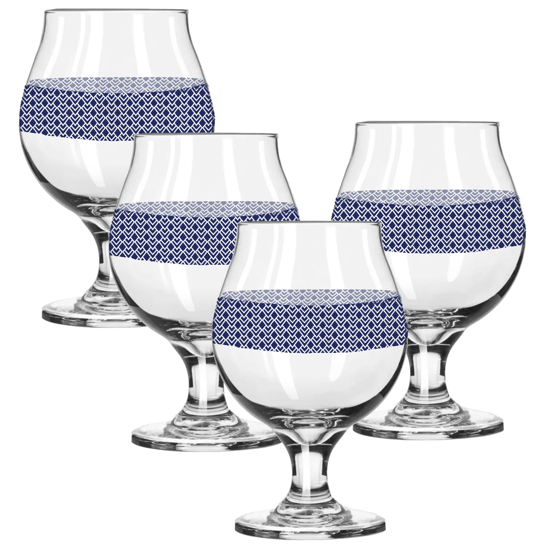 Sapphire Deco Belgian Beer Glass | Signature Design