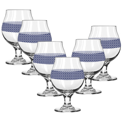 Sapphire Deco Belgian Beer Glass | Signature Design