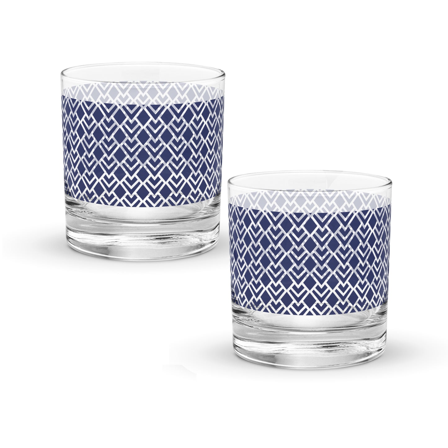 Sapphire Deco Rocks Glass | Signature Design