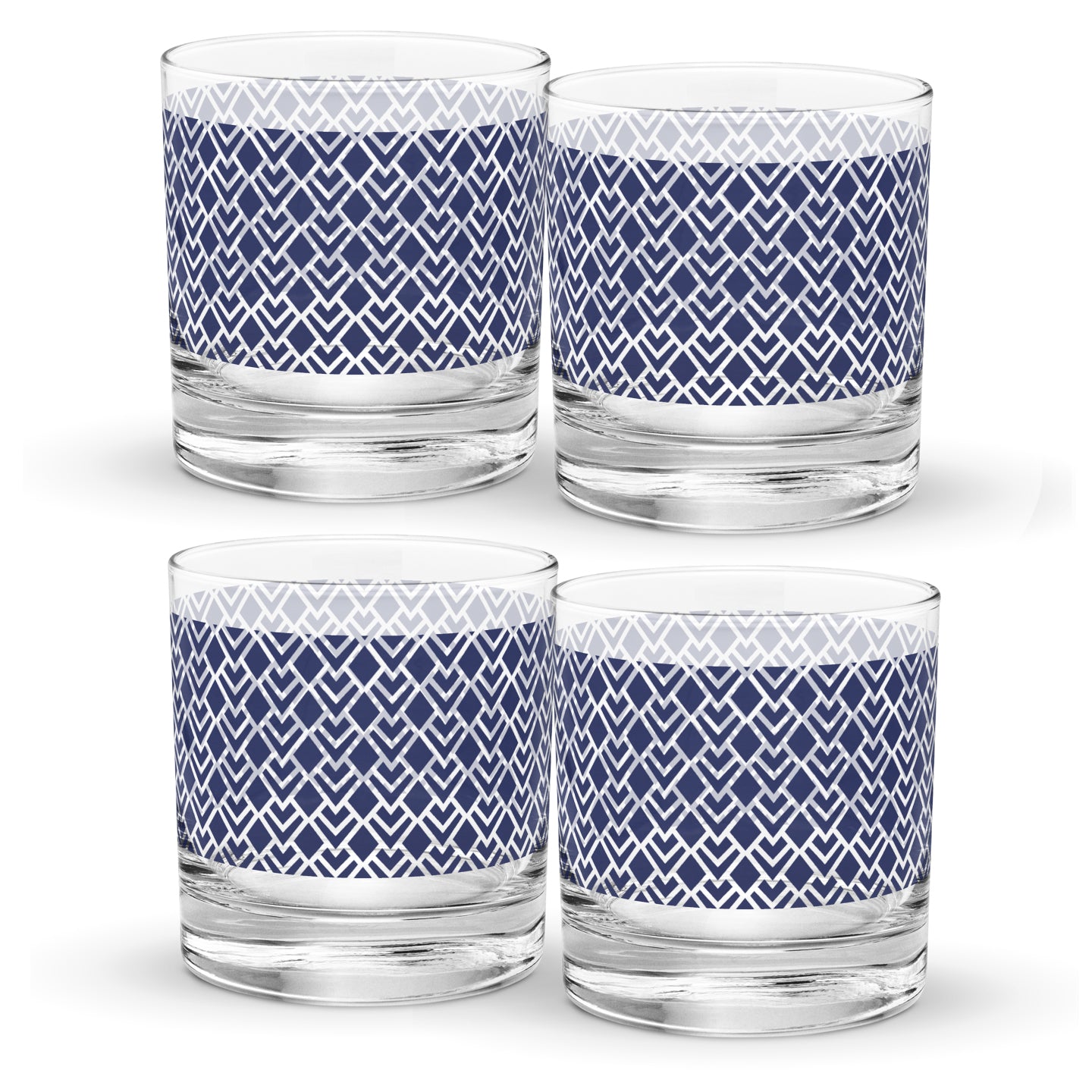 Sapphire Deco Rocks Glass | Signature Design